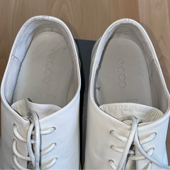 NEW ECCO Soft 8 Comfort 100% Leather Sneaker, Shadow White Off White Size 9, NIB - Picture 9 of 15